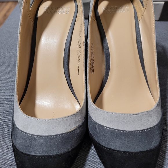 Mootsies Tootsies Size 8 Grey/ black wedge shoes - Picture 4 of 6